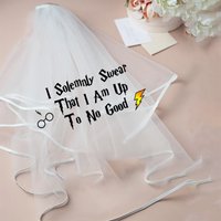 Bride To Be future Mrs short Veil Bach weekend girls night Wizard themed bachelorette Hen do Party Bridal shower decoration gift