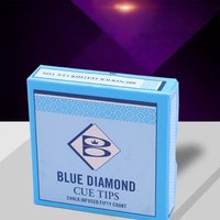 Genuine Brunswick Blue Diamond Leather Billiards Snooker Pool Cue Tips 10/11mm for Precision Play