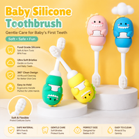 Cartoon Dinosaur Children's Wanmao Toothbrush 0-3 Year Old Baby Baobao Super Soft Hair Small Head Nano Toothbrush