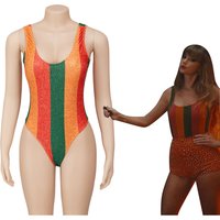 Anti Hero Taylor Inspired Striped Swimsuit Cosplay Bodysuit Women Sexy Print Bathing Suit Cosplay Costume For Halloween