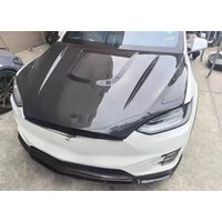 High Quality Real Carbon Fiber Engine Hood Cover Kit For Model X 2016-2021