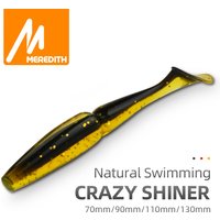Meredith-Crazy Shiner Fishing Lure, Soft Bait, Artificial Fishing Tackle, Wobbler Bass, Minnow, 7cm-13cm