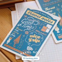 TN Passport backing plate Cutting pad Multi-functional pad for journal books Bookmark ruler Travel book with separate bookmarks