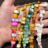 AliExpress NONE Irregular Gravel Beads Natural Freshwater Shell Beads 10-22mm For Jewelry Making DIY Earrings Bracelet Necklace Accessory