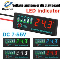 DC Digital Display Voltage Power Display Board DC 7-55V 12V 24V 36V 48V Lead-Acid Lithium Battery Universal Power LED Display