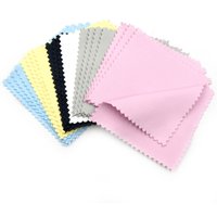 10pcs Polish Polishing Cloth Silver Color Cleaning Polishing Cloth Soft Clean Wipe Wiping Cloth For Silver Gold Jewelry Tools