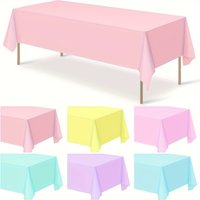 1/2pc 137x274cm Rectangle Disposable Table Cover Cloth Wipe Clean Party Tablecloth Covers for Birthday wedding christmas