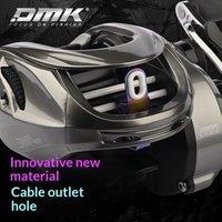 Hot New Dmk Silver Feather Elite Baitcasting Reel 8.5:1 Aluminum Alloy Body 11+1bb 5kg Max Drag Adaptive Magnetic Brake Fishing