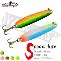 WALK FISH 1PCS 10g Metal Spoon Ice Fishing Lure Sequined Bait Winter Fishing Artificial Bait Artificial Bait Fishing Gear