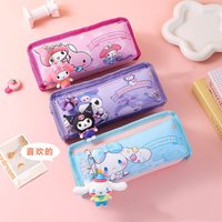 Cartoon pendant pencil case, large capacity, dirt resistant, student ins, high aesthetic stationery bag