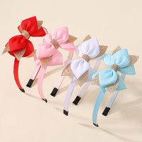 1pcs Cute Bowknot Hair Band Girls Handmade Ribbon Hairbands Headwear Cartoon Bow Hair Hoop Kids Hair Accessories Glitter gifts