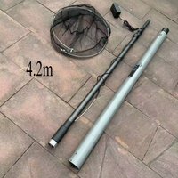 4,2 m 9000 W Ultralekka, automatyczna, teleskopowa siatka wędkarska z aluminium, składana, elektryczna, zasilana akumulatorowo.