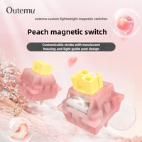 Outemu Peach Silent Magnetic Switch 2pin 4-110pcs Factory Prelubed Keystroke Adjustable FPS Game Suitable for AULA MCHOSE