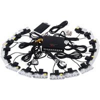 8/16 in 1 LED Suv Grille Strobe Light Automotive Strobe Warning LED Flashing Car External Light with wireless control