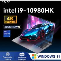 15.6''Intel Core i9 10980HK Gaming laptop Windows 11 16GB RAM 1TB 2TB SSD Fingerprint Unlock Computer Backlight Office Laptop PC