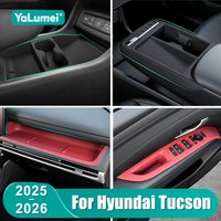 For Hyundai Tucson NX4 2025 2026 Car Interior Accessories Center Console Silicone Non-slip Pad TPE Storage Tray