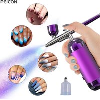 Airbrush Nagel mit Kompressor tragbare Airbrush für Nägel Kuchen Tattoo Make-up Farbe Luft spritzpistole Sauerstoff injektor Airbrush Kit