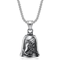 AliExpress NONE Prayer Hand Bell Necklace Pendant Men's Cycling Lucky Charms Exorcism Jewelry Motorcycle Accessories