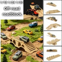 RC remote-controlled vehicle, off-road obstacle, bridge crossing, steep incline, ramp board, 1/18, 1/24, 1/30, SCX24, SCX30.