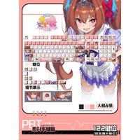 122 Keys Daiwa Scarlet โใใคใฏในใซใผใฌใใ Keycaps PBT Dye-Sub Backlit Keycaps Anime Cartoon Key Caps for ANSI Made68 Mad68 Wooting60