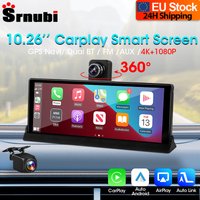 Srnubi 10,26-calowy rejestrator samochodowy 4K ADAS z 360 ° Kamera samochodowa obrotowa bezprzewodowa Carplay Android Auto Mirror Link BT WIFI AUX FM na deskę rozdzielczą