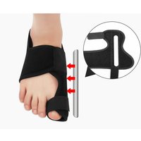 2PCS Black Soft Bunion Corrector Toe Separator Splint Correction System Device Hallux Valgus Foots Care Pedicure Orthotics Tools