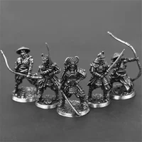 Shogunate Samurai Figurine - Vintage Copper Japanese Soldier Model, Miniature Metal Ornament for Desktop Decoration!