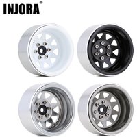 INJORA Deep Dish Negative Offset 8.9mm Metal 1.9" Beadlock Wheel Rim Hub for 1/10 RC Crawler Car TRX4 Axial SCX10 90046 (W1940)