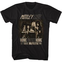 Black Adult T-shirt Summer Men's and Women's Loose T-shirt Top Motley Crue Classic Home Sweet Home
