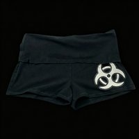 Gothic Summer Aesthetics Retro 2000s Fashion Color blocked Letter Printed Casual Basic Shorts Hip Hop Rock Street Style Punk
