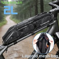 NEWBOLER 2L Fahrradtasche, tragbare Rahmentasche für den Vorderrohr, MTB-Rennrad-Gepäcktasche, große Kapazität, ultraleichte Fahrradtasche