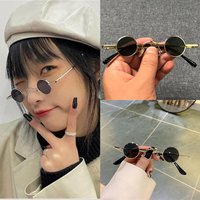 Vintage Small Frame Circular Shape Leorio Paradinight Glasses Cosplay Accessories Prop Men Women Gift Punk Round Sunglasses