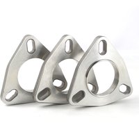 Auto parts 304 stainless steel exhaust pipe welded flange 3 holes 51mm 2 inches adjustable flange for honda civic