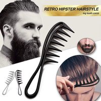 Wide Tooth Shark Plastic Comb for Men Barber Hairdressing Tool Hair Clipper Curling Massage Styling Tool for Salon Or Home Use