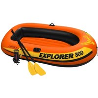 Children's Play Boat Explore 300 Boat Set Children Water Toy Inflatable Rubber Fishing Drift Kayak Raft with Oars