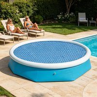 Swimming Pool Bubble Cover Tough Fabric Warm Keeping Function All Season Use Practical Accessory For Round Above Ground Pools