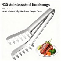Stainless Steel Food Tong Serving Tong Pasta Tong Spaghetti Tong Comb Shaped Noodles Pasta Clip Kitchen Cooking Tool Buffet Tool