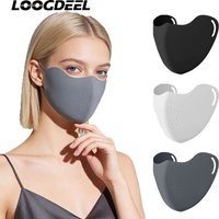 LOOGDEEL UV Sun Protection Summer Adjustable Breathable Men Women Outdoor Running Cycling Sports Mask Ice Silk Face Mask