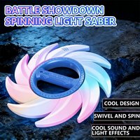 Glowing Rotating Lightsaber, Swinging and Spinning Light Saber with Cool Sound & Light Effects, Rechargeable Spinner Toy