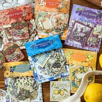 Mr.Paper 6 Packs Orchard Story Series Stickers, Fresh Fruit Themed Vintage Scrapbooking Decorative Stickers for Journal DIY