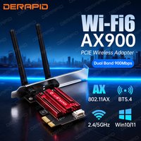 AX900 WiFi 6 Bluetooth 5.4 PCIe Card 900Mbps for Desktop PC Gaming 4K Streaming WPA3 Windows 11 Low Latency Dual Antenna MU-MIMO