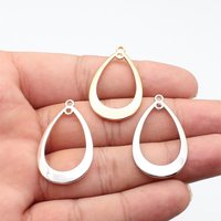 WYSIWYG 10pcs Charms 35x21mm Drop Earrings Connector Charms For Earring Making DIY Jewelry Findings 3 Colors Charms