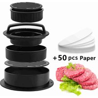 Non Stick Hamburger Meat Ball Pie Press Stuffed Sausage Burger Meatball Mold Beef Patties Maker Patty Mould for BBQ Grilling