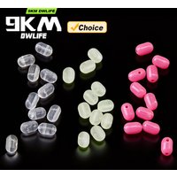 9KM Fishing Cross Bead 100pcs Double Cross Hole Beads Fishing Bait Stopper Beads Fishing Lures Fishing Terminal Tackle Hook Bead