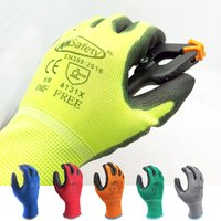 NMSafety 12 Pairs Security Protective Durable Work Gloves For Woman Garden Safety Dipped Palm Gloves,Optional Colors