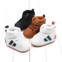 Chaussures de première marche pour bébé, hiver et automne, semelle TPR recouverte de cheville, antidérapantes, PU souple, nouvelle collection 2023, 11cm, 12cm, 13cm