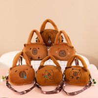 Kapibara Plush Backpack Large Capacity Convertible Handbag Crossbody Cartoon Stuffed Animal Tote Bag Kis and Girls Birthday Gift