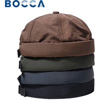Bocca Waterproof Docker Cap Without Visor Fast Dry Brimless Caps Solid Color Anti-UV Beanie Hat Adjustable Hats For Men Women