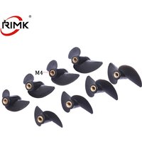 RC Boat M4 Two Blades Paddle With Screw Thread Nylon Propeller Positive(Reverse) Propelle For 4mm M4 Prop Shaft For Boat Shaft
