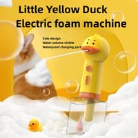 Żółta kaczka do czyszczenia zwierząt domowych Kąpiel Elektryczna maszyna do wytwarzania piany Ładowanie przez USB Automatyczny dozownik mydła Maszyna do wytwarzania piany Akcesoria dla zwierząt